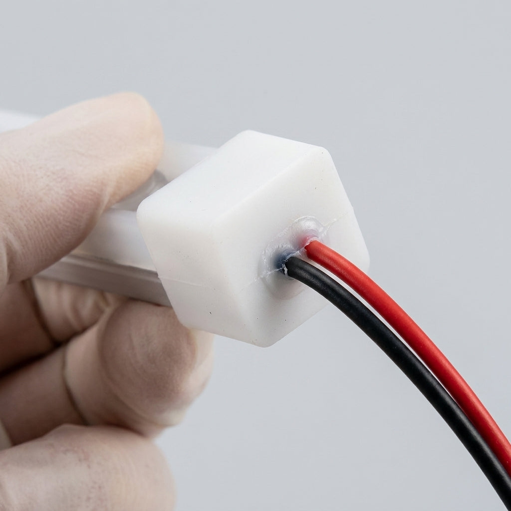 Nimbus Flexible Silicone Wall Washer - end cap wiring detail