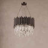 X-Small Noctis black crystal chandelier, close-up