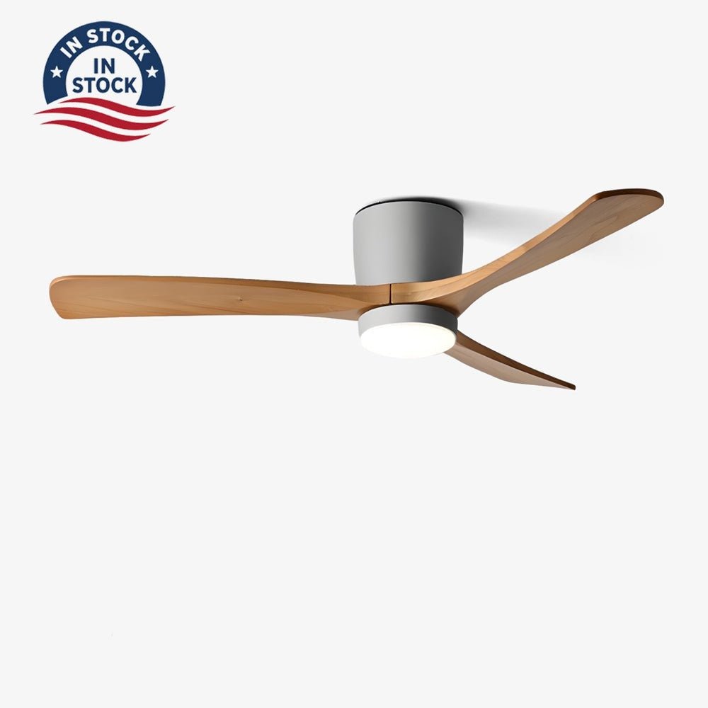 Ceiling Fans with Light, Nordic Walnut Wood Ceiling Fan 36 to 52 Inch, Black or White Frame