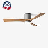 Ceiling Fans with Light, Nordic Walnut Wood Ceiling Fan 36 to 52 Inch, Black or White Frame