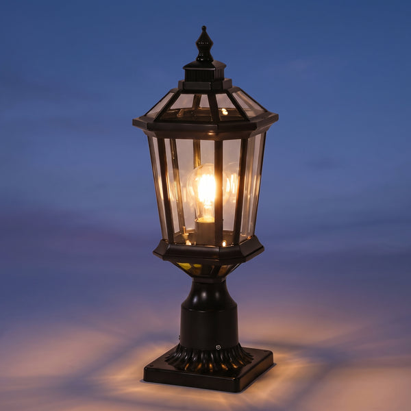 Akira Solar Outdoor Post Light, Remote Control LED, Waterproof, Garden & Driveway Column