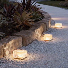 Solar Step Lights, Modern Ice Cube Design, Dusk-to-Dawn