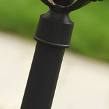 Ashford Vintage Solar Outdoor Post Lamp, Solar or Hardwired, 31.5 in Black Aluminum, IP54 LED