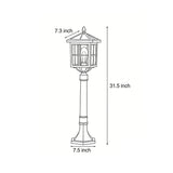 Ashford Vintage Solar Outdoor Post Lamp, Solar or Hardwired, 31.5 in Black Aluminum, IP54 LED