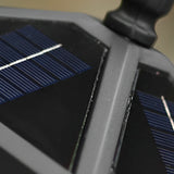 Ashford Vintage Solar Outdoor Post Lamp, Solar or Hardwired, 31.5 in Black Aluminum, IP54 LED