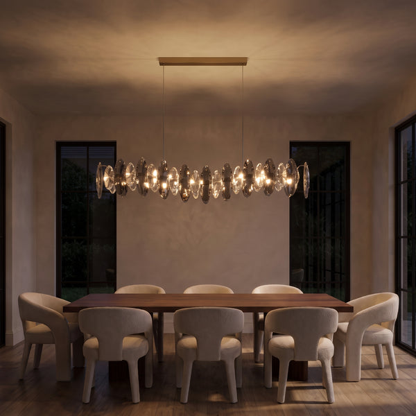 Celestial Crystal Pendant Light, Gold Finish, 2 Sizes, Warm White 3000K