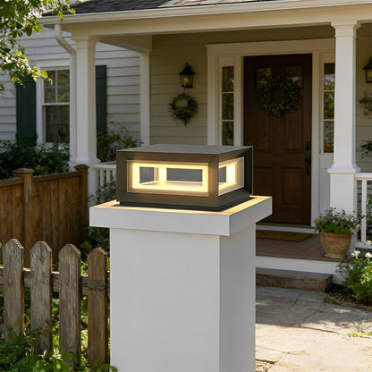 Stig Solar Outdoor Post Light, Modern Stainless Steel LED, Waterproof, Garden & Patio