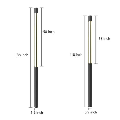 Tårn Modern Cylindrical LED Bollard Light, Outdoor Pathway Light