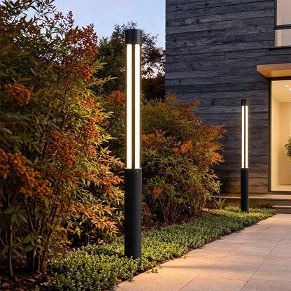 Tårn Modern Cylindrical LED Bollard Light, Outdoor Pathway Light