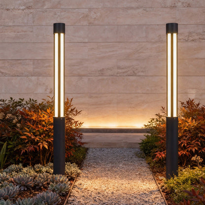 Tårn Modern Cylindrical LED Bollard Light, Outdoor Pathway Light