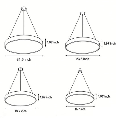 Round Pendant Lights Minimalist Metal Ceiling Light