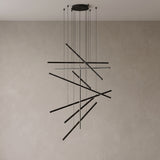 9-light version of the Rowan linear chandelier, close-up