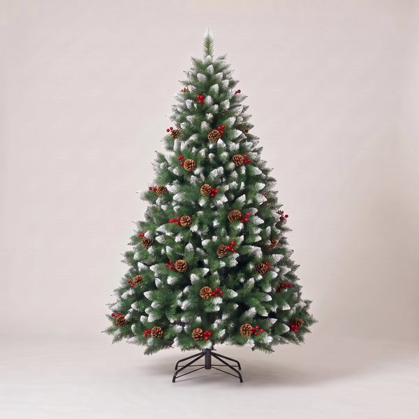 Artificial Tree for Christmas, Unlit Artificial Christmas Tree, 7 or 8 ft, with Tree Skirt