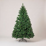 Green artificial Christmas tree, studio photo