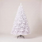 White artificial Christmas tree, studio photo