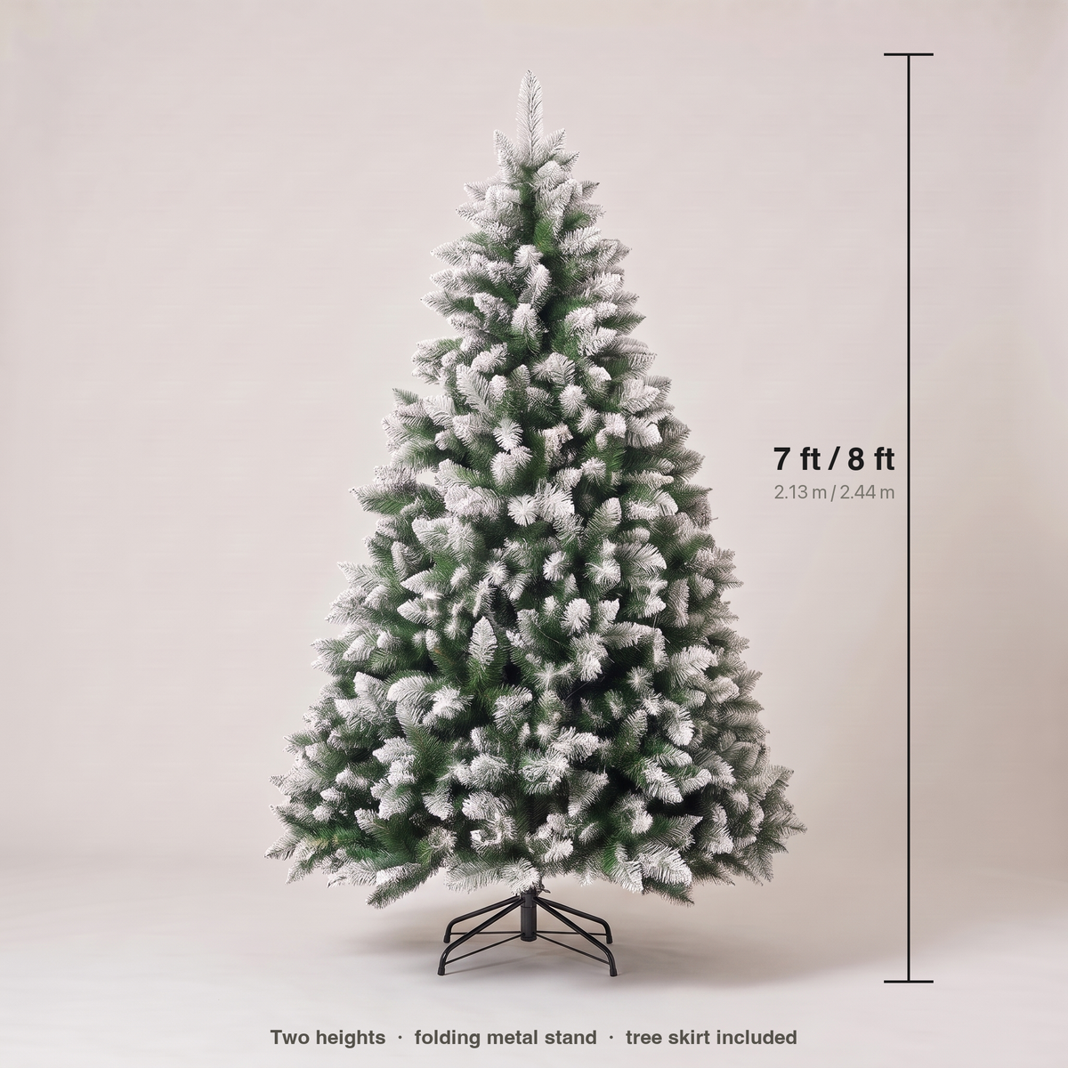 Size guide: available in 7 ft and 8 ft
