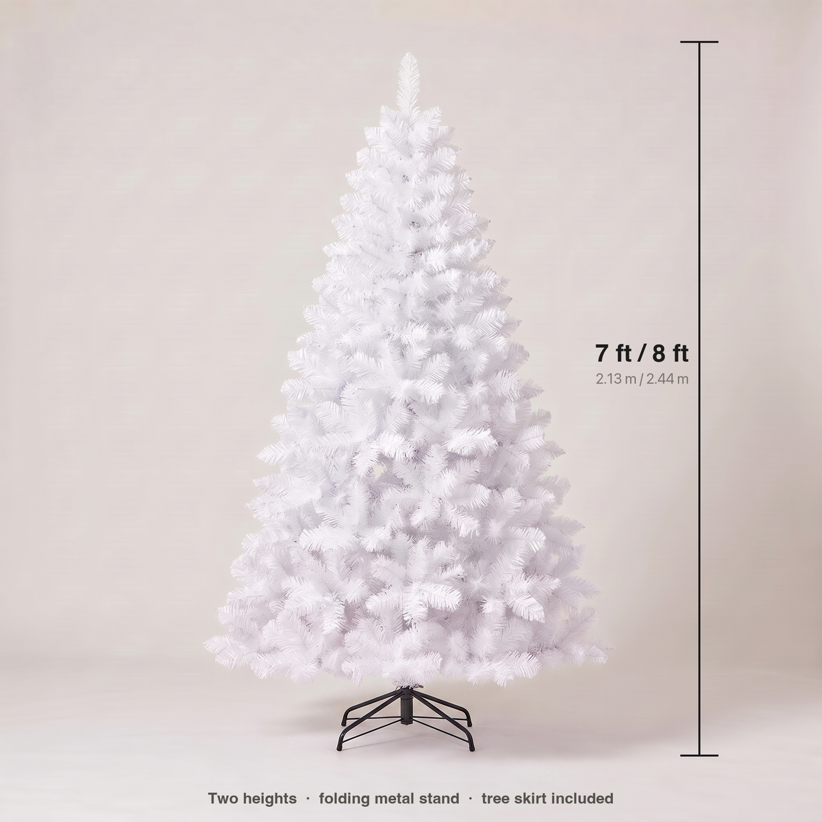 Size guide: available in 7 ft and 8 ft