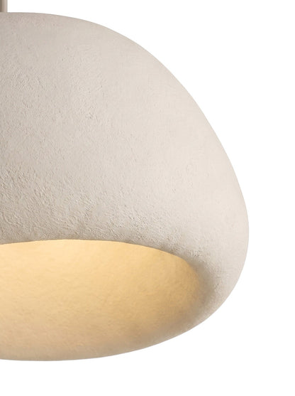 Shibui Hand-Formed Resin Pebble Pendant Light, Wabi-Sabi Organic Glow