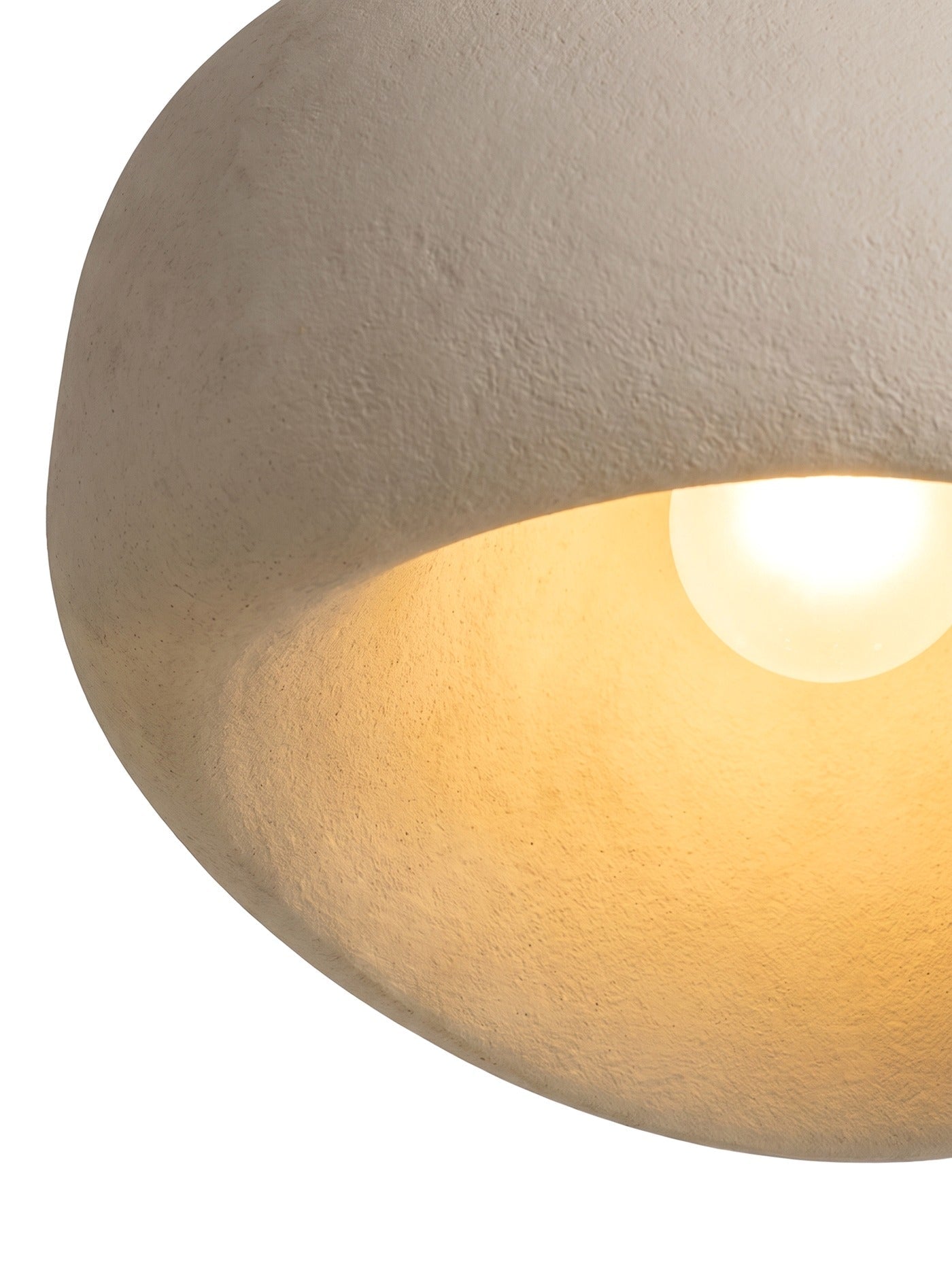 Shibui Hand-Formed Resin Pebble Pendant Light, Wabi-Sabi Organic Glow