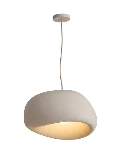 Shibui Hand-Formed Resin Pebble Pendant Light, Wabi-Sabi Organic Glow