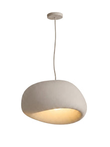 Saku Hand-Formed Resin Pebble Pendant Light, Wabi-Sabi Organic Glow
