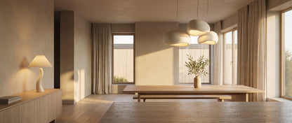 Shibui Hand-Formed Resin Pebble Pendant Light, Wabi-Sabi Organic Glow