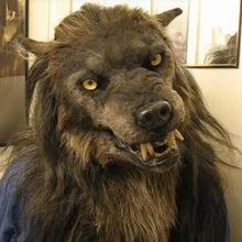 Werewolf mask handmade from food-grade silicone with artificial hair
