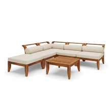 6-Piece Modular Outdoor Sectional Sofa - clean studio