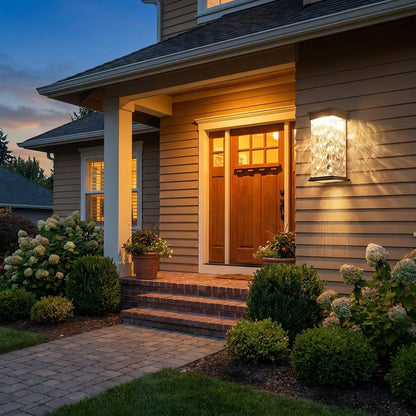 Shio - US porch entrance at dusk