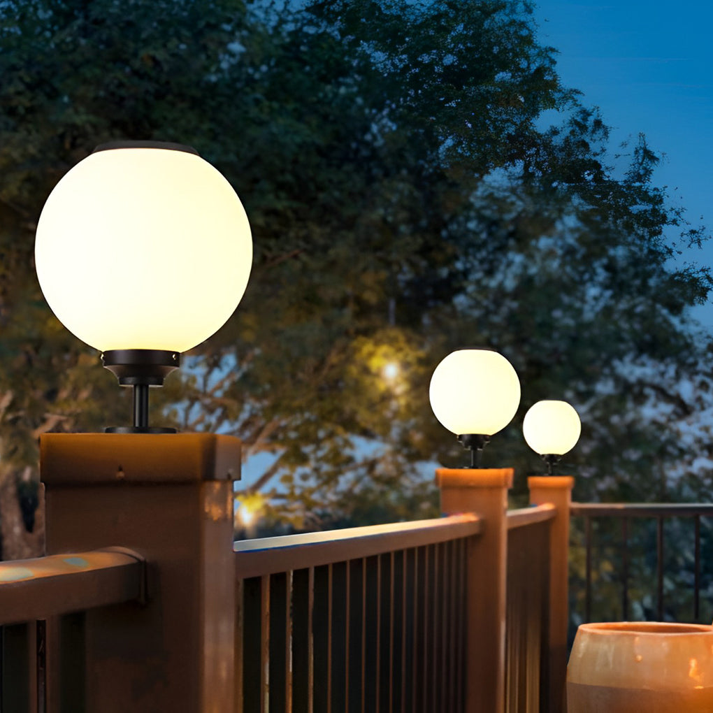 Pilaro Solar Post Cap Lights, Outdoor Gate Pillar Light, Waterproof LED, 3 Color Modes, 5 Sizes