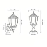 Eskil Solar Light on Post, Outdoor Black Vintage Solar Post Light Fixture, Die-Cast Aluminum