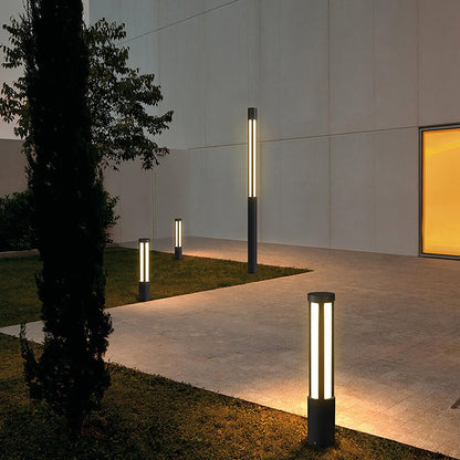 Tårn Modern Cylindrical LED Bollard Light, Outdoor Pathway Light