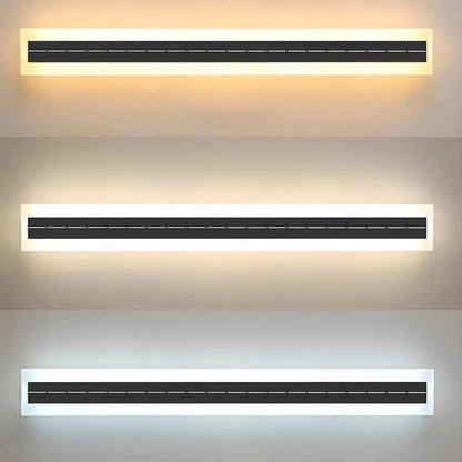 Solstice Solar Outdoor Wall Light, LED Strip Waterproof, Aluminum, Porch & Patio