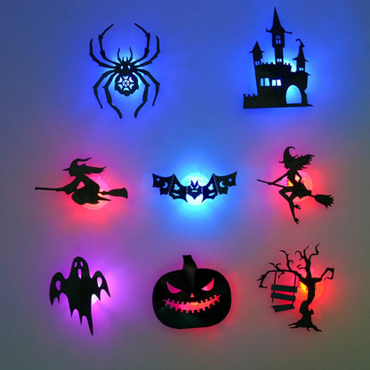 Halloween glow in the dark wall stickers size and material detail
