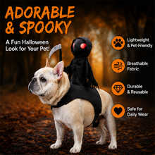 Black reaper rider Halloween costume for cats and dogs, product photo 2