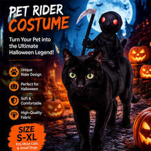 Black reaper rider Halloween costume for cats and dogs, product photo 1