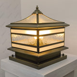 Tenvik Copper Solar Light for Post, Glass Shade, IP54 Waterproof, Fence & Garden
