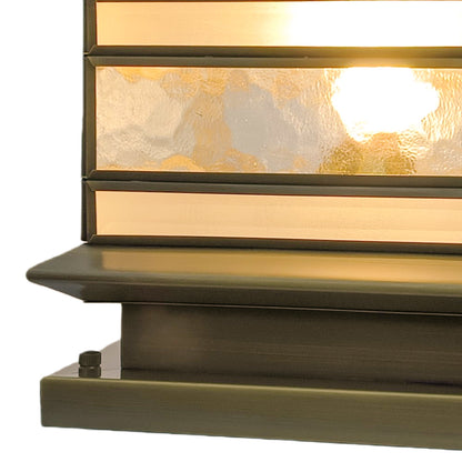 Brindle Solar Outdoor Post Light, Retro Copper, Fence & Pillar Design