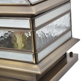 Tenvik Copper Solar Light for Post, Glass Shade, IP54 Waterproof, Fence & Garden