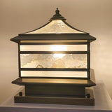 Tenvik Copper Solar Light for Post, Glass Shade, IP54 Waterproof, Fence & Garden