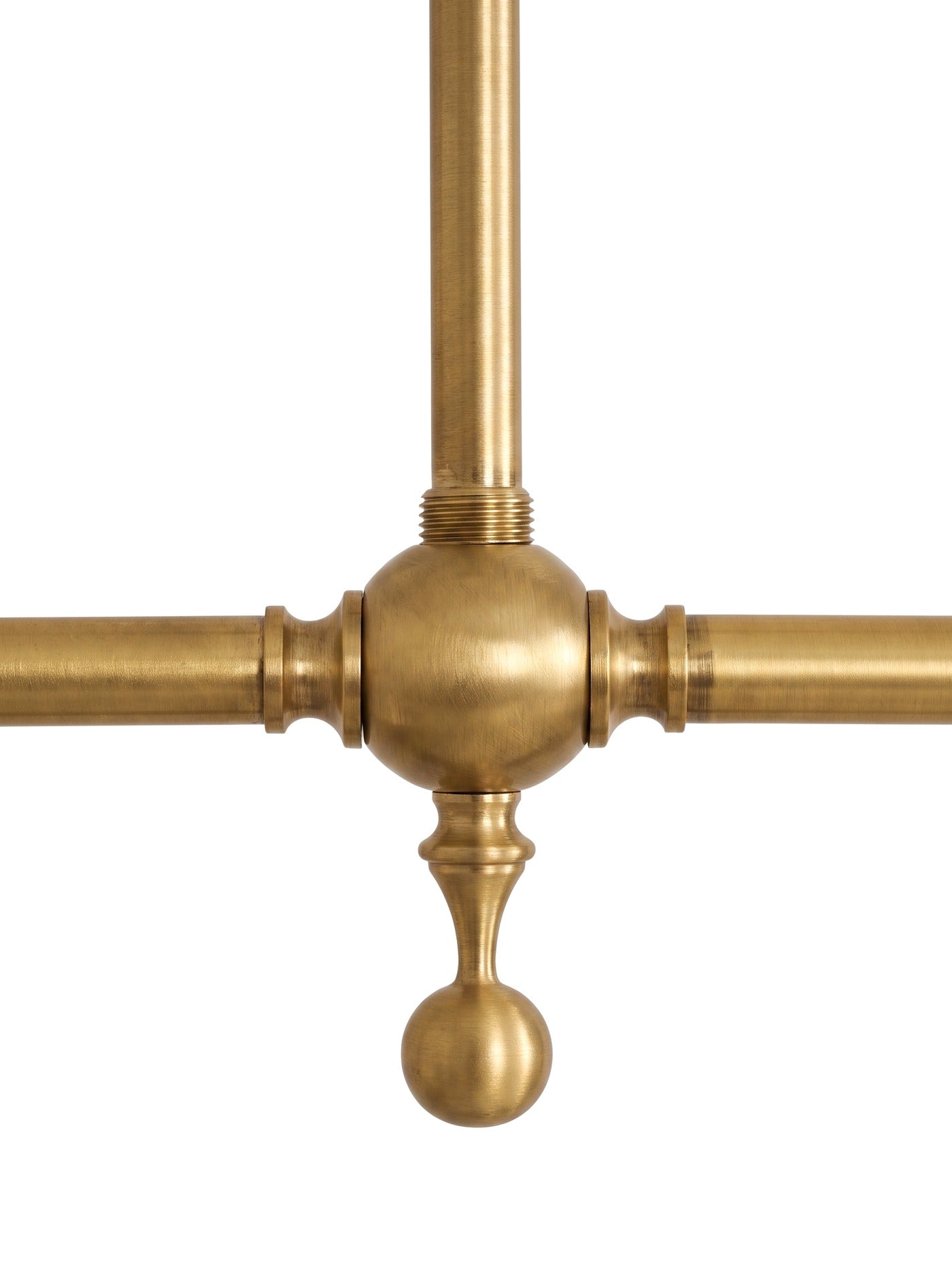 Ansel Kitchen Island Pendant Light, Twin-Head Linear, Brass or Nickel
