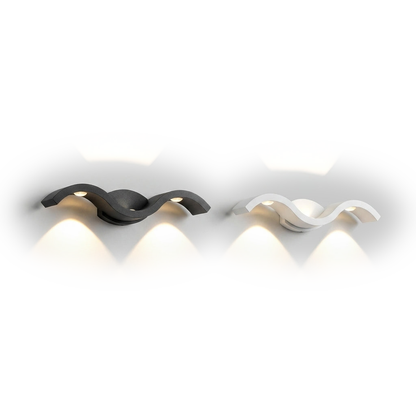 Undertow wave up-down wall sconce - clean studio