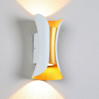 Uzu Modern Curved Up-Down LED Outdoor Wall Light