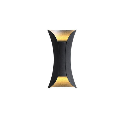 Uzu Modern Curved Up-Down LED Outdoor Wall Light