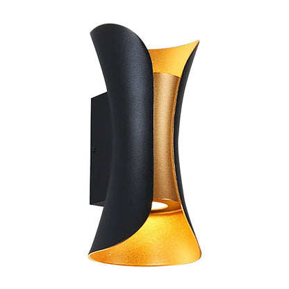 Uzu Modern Curved Up-Down LED Outdoor Wall Light