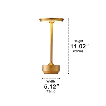 Aeri Dish LED Table Lamp, USB Rechargeable, 3-Color Temperature, Touch Dimmable