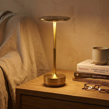 Aeri Dish LED Table Lamp, USB Rechargeable, 3-Color Temperature, Touch Dimmable