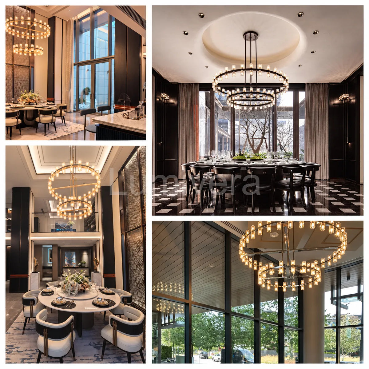Tavira Chandelier, Two-Tier Round Wagon Wheel Crystal Chandeliers, Bulbs Included, Damp Rated