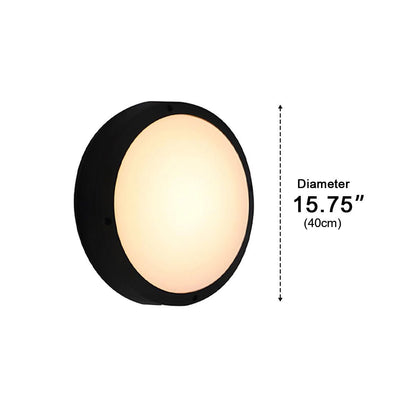 Maru Modern Outdoor Porch Light, Round LED Wall Sconce, Waterproof, Patio & Garden