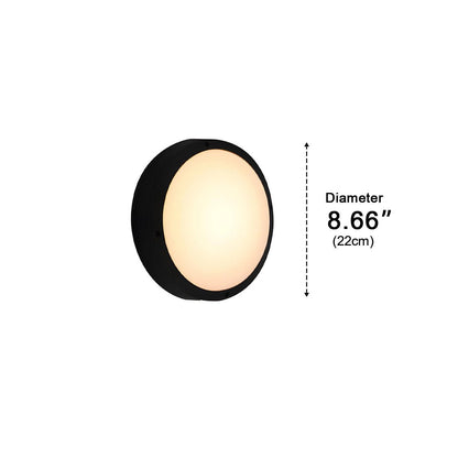 Maru Modern Outdoor Porch Light, Round LED Wall Sconce, Waterproof, Patio & Garden